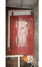 Vintage fire door steam punk barn conversion mill doors TV reclaimed up cycle