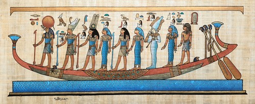 Egyptian papyrus painting - papyrus,