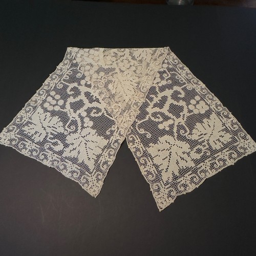 Antique lace table runner - antique,