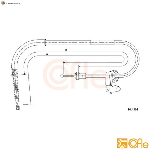 Cable parking brake - cable,