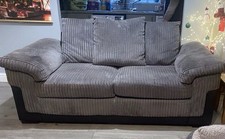 Sofa 2 Seater Grey Jumbo Cord Used Good Condition Collection Only Crawley
