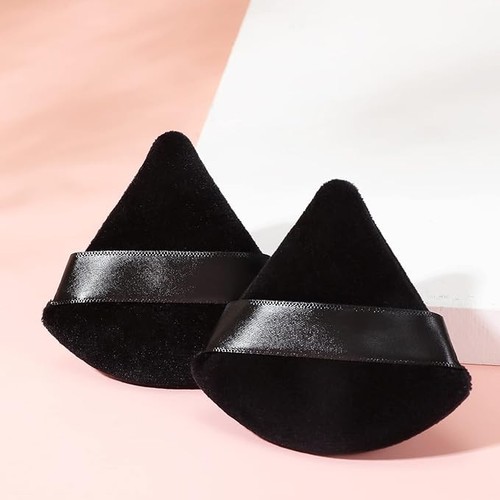 2pcs velvet triangle powder - velvet,