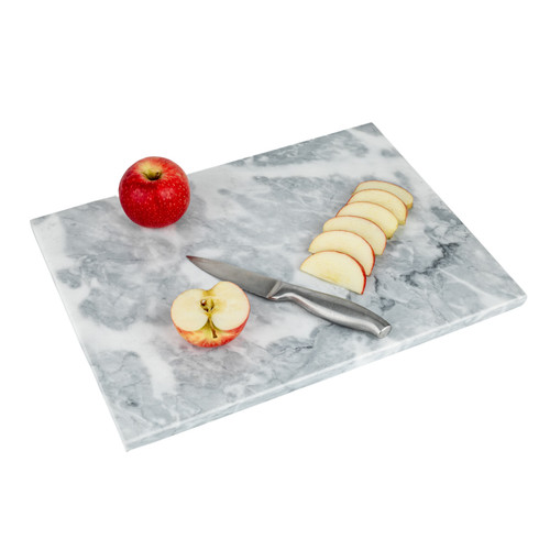 White marble chopping board - white,