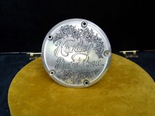 HARLEY DAVIDSON CUSTOM HAND ENGRAVED 5 HOLE DERBY COVER 7.25" DIAMETER #2