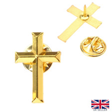 Gold cross pin - cross,