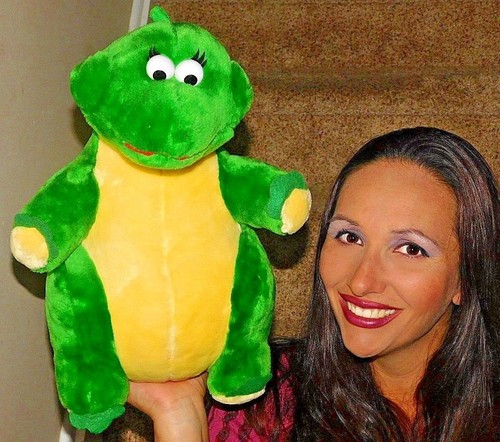 Caltoy green dinosaur large - green,