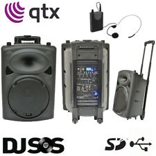QTX QR10PA Portable PA Karaoke Speaker System USB SD MP3 + Wireless Headset