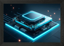 computer processor Framed Wall