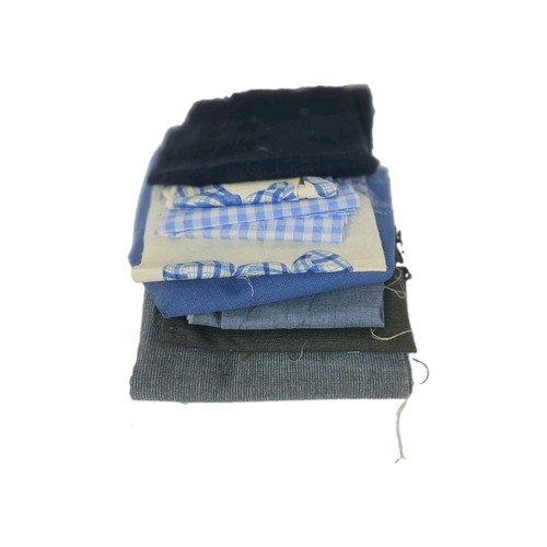 Blue fabric remnants job lot - fabric,