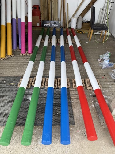 12ft jump poles painted in - 12ft,
