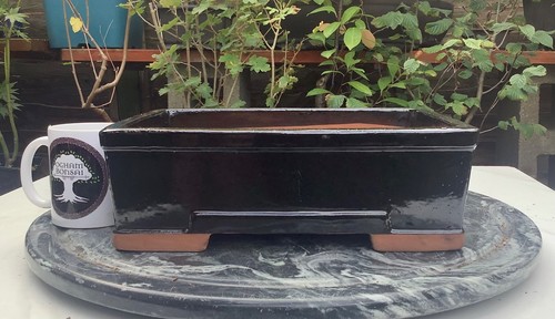 Ceramic bonsai pot glazed