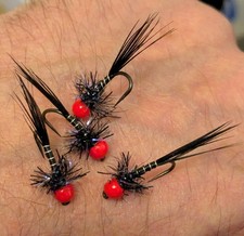 4 x Straggle Fritz Beaded Pulling Buzzers Fly Fishing Flies Size 10