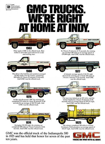Gmc trucks indy 1925 1983 - -, 1925-1983