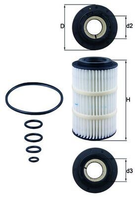 Mahle ox345 oil filter - mahle,