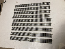 9 x Hornby R601  x 00 Gauge Double Straight 335mm Long Nickel Silver.