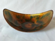 unusual enamelled metal dish organic shape 1960s 