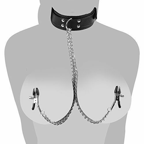 Bondage neck collar - neck, nipple