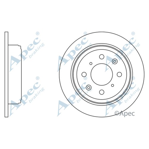 Brake discs solid for honda - 2x,
