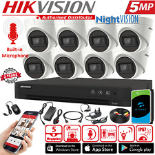 HIKVISION 5MP CCTV Security Camera Audio Mic System Night Vision Outdoor 3K DVR