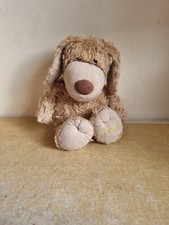 Harrods of Knightsbridge Fluffy Puppy Dog Plush Soft Toy Golden Embroidered (A9)