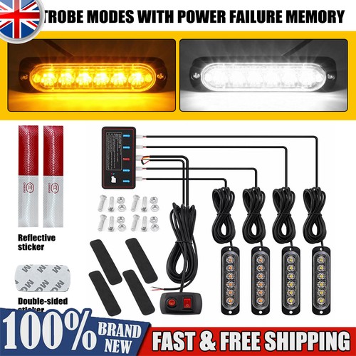 Led amber white recovery - 4x, 6