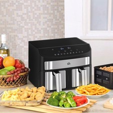 8L Dual Zone Air Fryer w/ 10