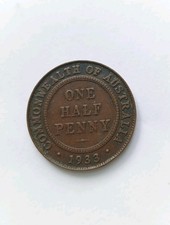 One Half Penny George V Australia 1933