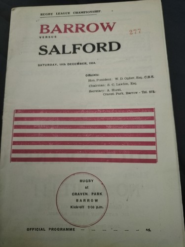 Barrow salford 19th - barrow,