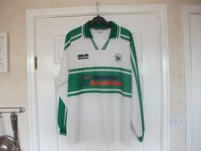 RARE FOREST GREEN RANGERS AWAY FOOTBALL SHIRT 1998 2001 S LONG SLEEVES VANDANEL