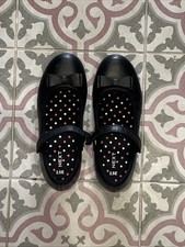 Girls Black School Shoes Bow