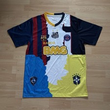 Neymar Multiple Football Club Jersey Short Sleeve Size L