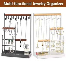 Jewellery Stand Holder Wooden Ring Necklace Keys Organizer Tabletop Storage Tray