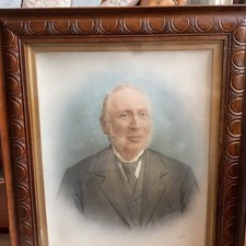 Large 19thC Watercolour Portrait  A Late Victorian Gentleman W Evans Llandyssul