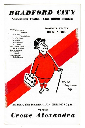 Bradford city 1973 - -, home