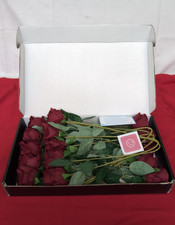 Cloudecor 15Pcs Small Fake Roses Velet Artificial Rose Long Stem ,Wine Red