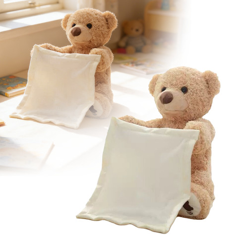 Peek boo teddy bear plush - peek-a-boo,
