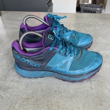 Salomon Trailster GTX Shoes Womens 6.5 Trail Running Hiking Shoes Aqua Purple