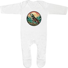 'Wolf Howling' Baby Romper