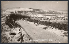 Postcard Princetown nr Tavistock Dartmoor Devon snow scene in Winter RP Chapman