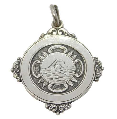 Sterling silver swimming - silver,