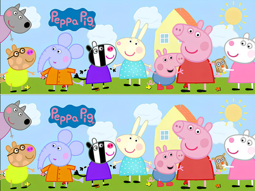 Peppa pig cake - pig, border