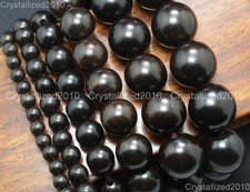 Natural black ebony wood round - natural,
