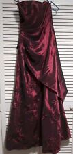 Alexandra Merlot Ribbon Women's Wedding Red Maron Shoulderless Dress,RRP £98 BHS