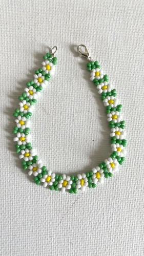 Glass seed bead flower - glass,