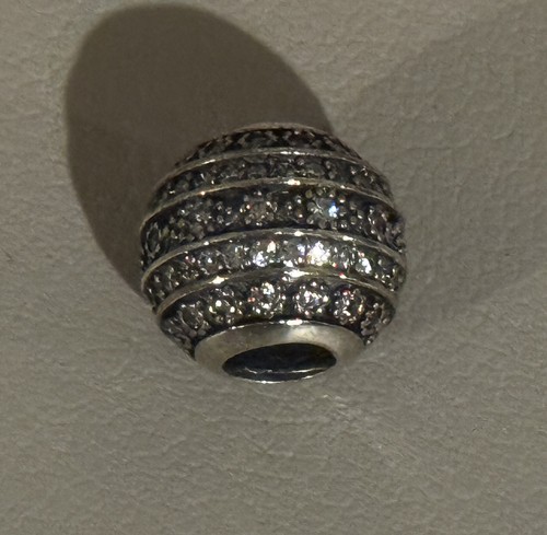 Pandora silver gemmed bead - silver,