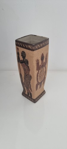 Ceramic vase with african - with,
