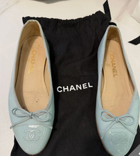 chanel ballet flats 38C blue