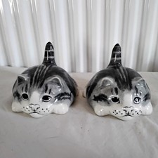 Mike Hinton Pottery Cat Cruet Salt And Pepper (Winstanley)