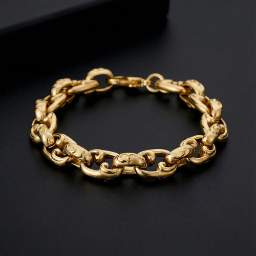Mens belcher bracelet gold - mens,