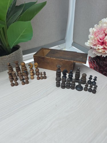 Vintage wooden chess - wooden, set
